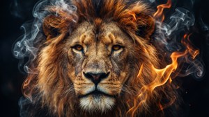 Fire and Smoke Lion