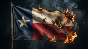 Fire Damaged Flag
