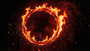 Fire Ember Red Circle