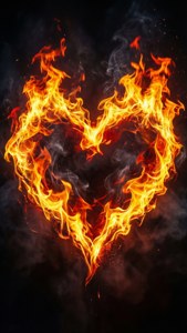 Fire Flames Heart