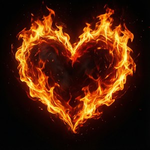 Fire Heart Flame