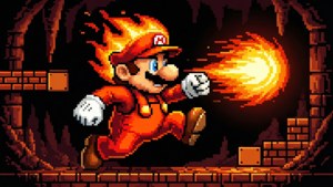 Fire Mario Throwing Fireball