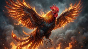 Fire Phoenix Rooster