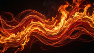 Fire Waves Abstract