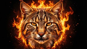 Fire Wildcat Head