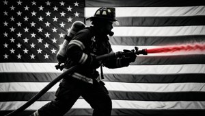 Firefighter Action Silhouette