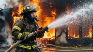 Firefighter in Action