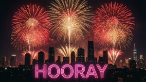 Fireworks City Neon Hooray