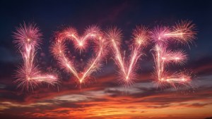 Fireworks Love Text