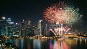 Fireworks over Marina