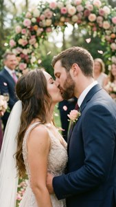 First Kiss Under Arch