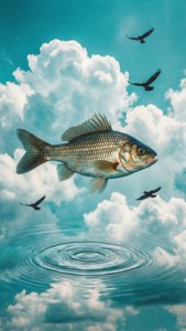 Fish in the Sky Collage