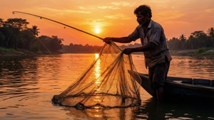Fisherman Net Sunset