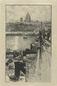Fishermen on  a Pier, Paris
