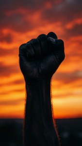 Fist Against Sunset