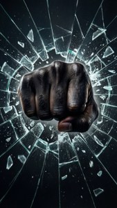 Fist Breaking Glass
