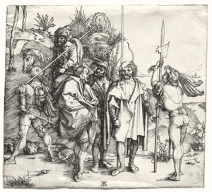 Five Soldiers and a Turk on Horseback