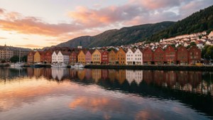 Fjord Sunset Reflections