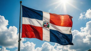 Flag Against Blue Sky