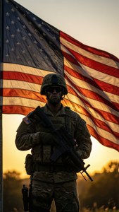 Flag and Soldier