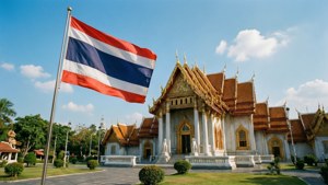 Flag at Thai Temple