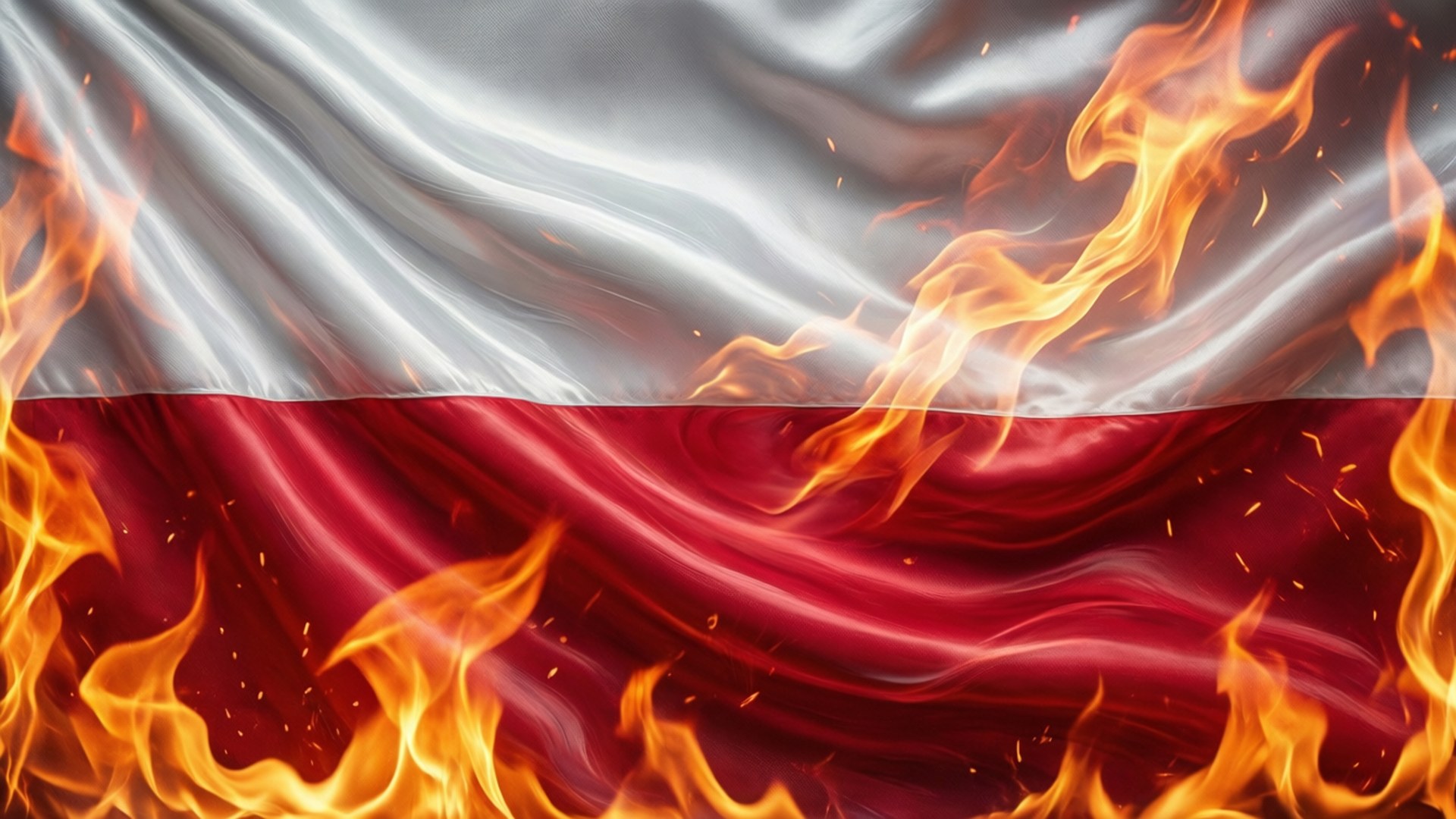 Flag Fire Abstract by Wallpapers.art Studio