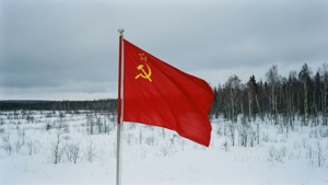 Flag in Snowy Tundra