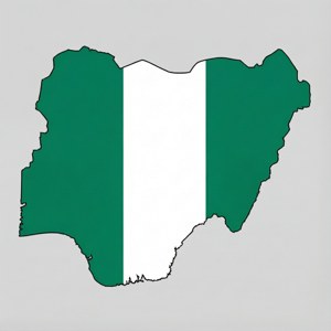 Flag Map of Nigeria