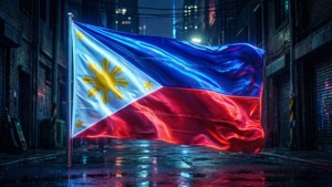 Flag Neon Cyberpunk