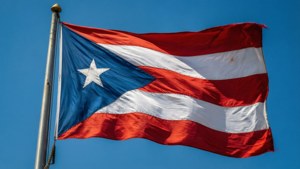 Flag of Puerto Rico Waving