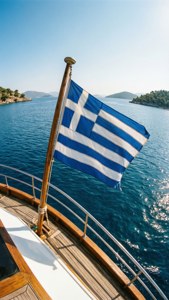 Flag on a Boat