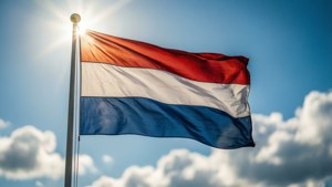 Flag on Blue Sky