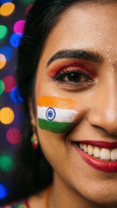 Flag on Cheek Portrait