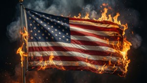 Flag on Fire