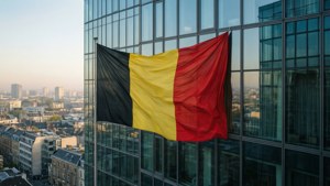 Flag on Modern Building