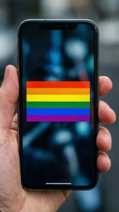 Flag on Phone Screen