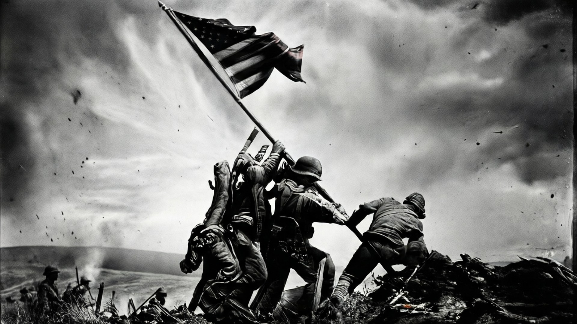 Flag on the Battlefield by Wallpapers.art Studio