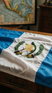 Flag on Vintage Desk