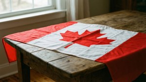 Flag on Wood