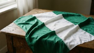 Flag on Wood