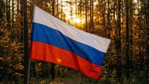 Flag Over Autumn Forest