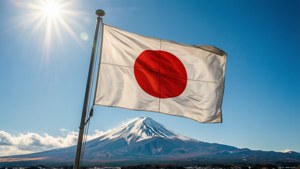 Flag Over Mount Fuji