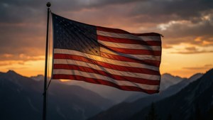 Flag Over Mountains