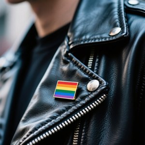 Flag Pin on Jacket