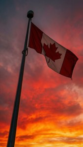 Flag Pole Sunset