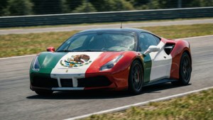 Flag Racing Car