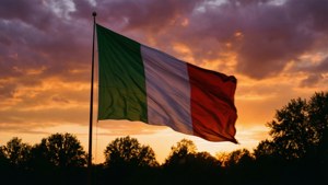 Flag Sunset Wind