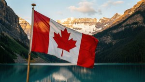 Flag with Mountains