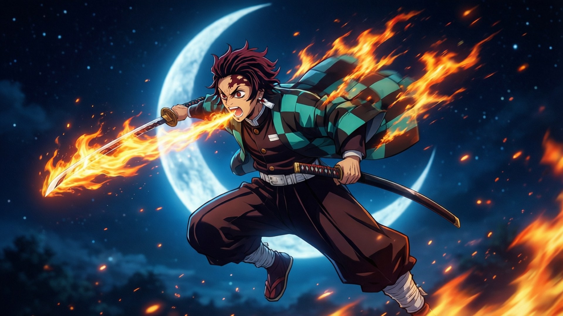 Flame Breathing Strike by Wallpapers.art Studio