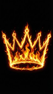 Flame Crown Outline